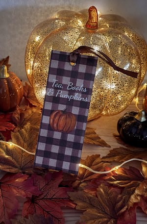 Marque page - Tea, Books & Pumpkins