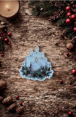 Stickers à l'unité - Bougie de l'avent