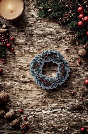 Stickers à l'unité - Couronne de l'avent