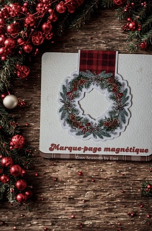 Marque-pages Aimanté - Couronne de l'avent