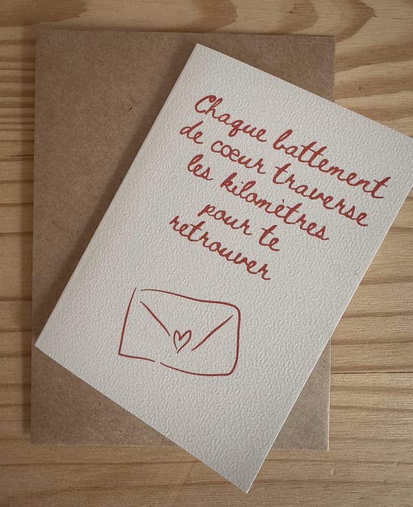 Carte - Lettre d'amour