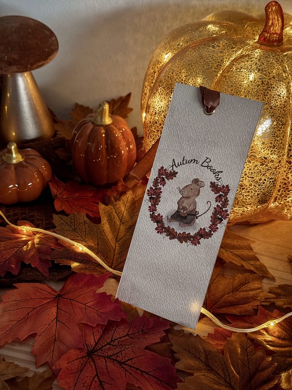 Marque page - Souris d’automne