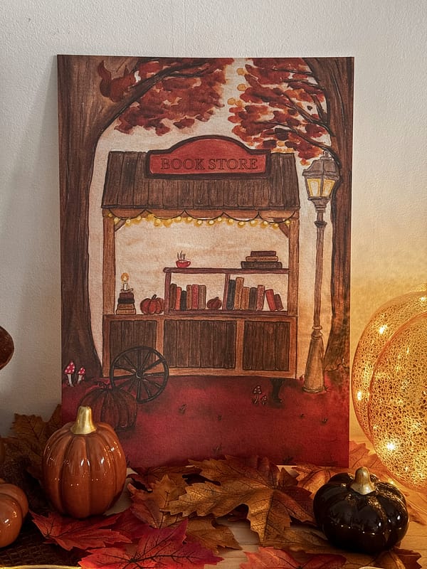 Affiche - La librairie automnale