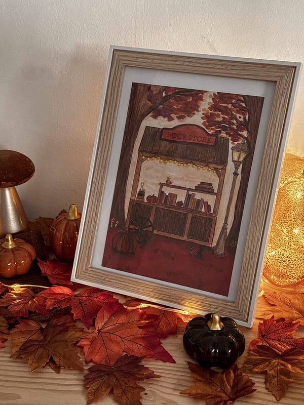 Affiche - La librairie automnale