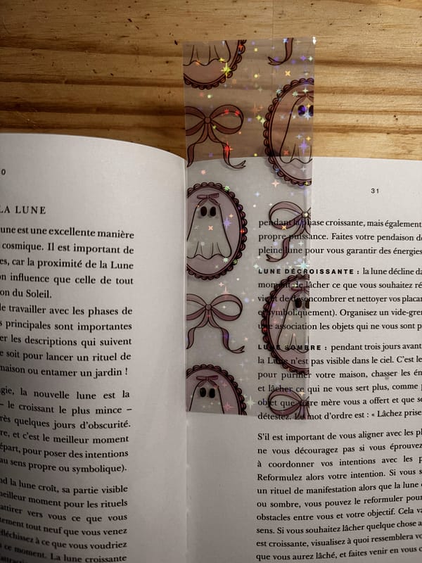 Marque-pages - Fantômes roses