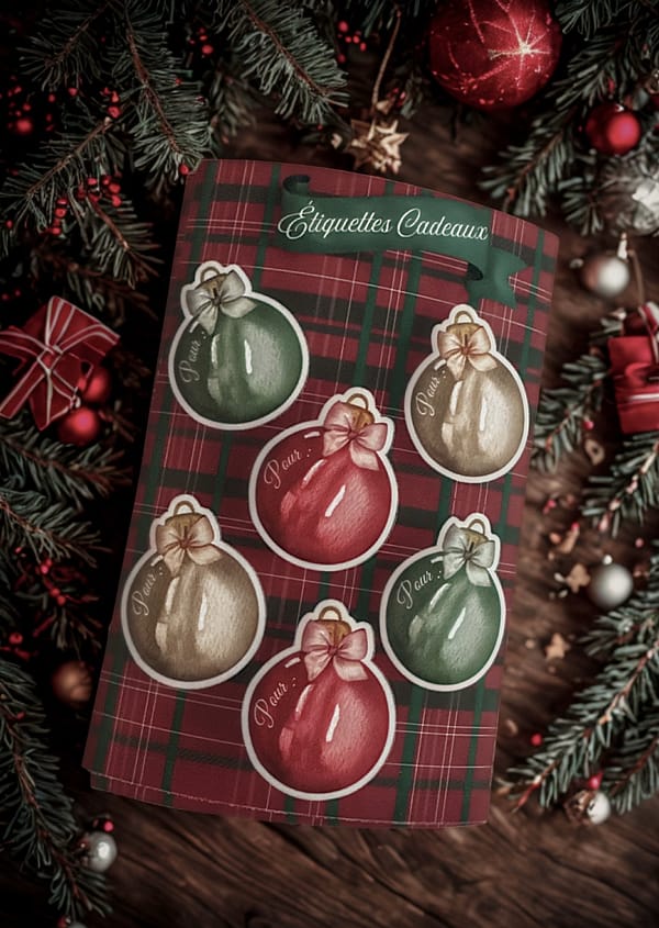 Etiquettes Cadeaux de Noël