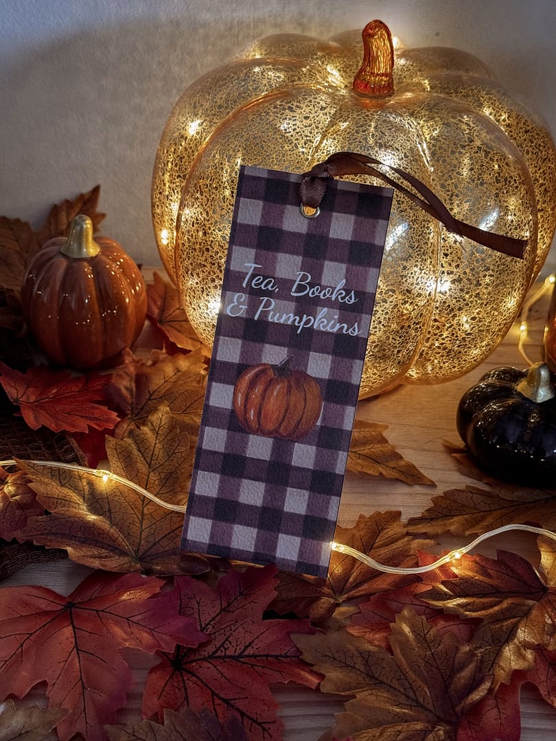 Marque page - Tea, Books & Pumpkins – Image 1