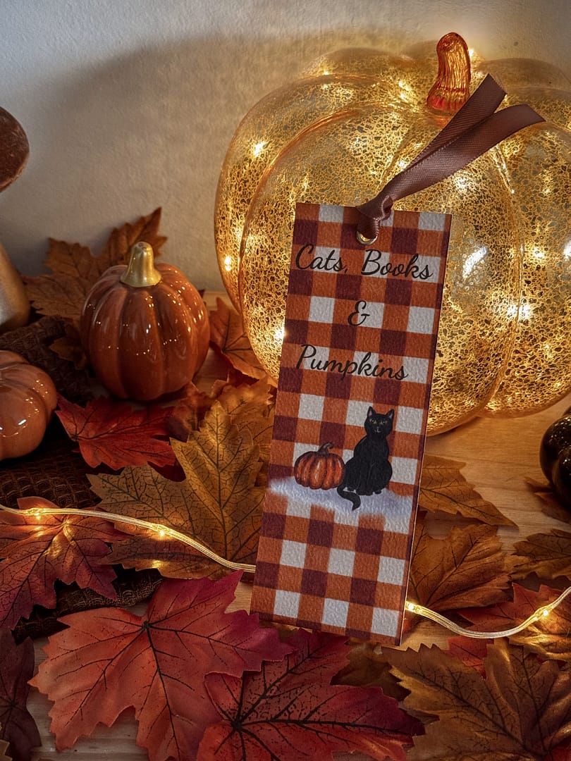 Marque page - Cats, Books & Pumpkins – Image 1