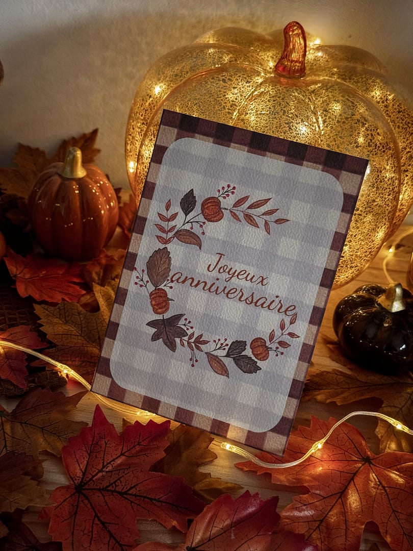 Carte Anniversaire - Couronne d’automne – Image 2